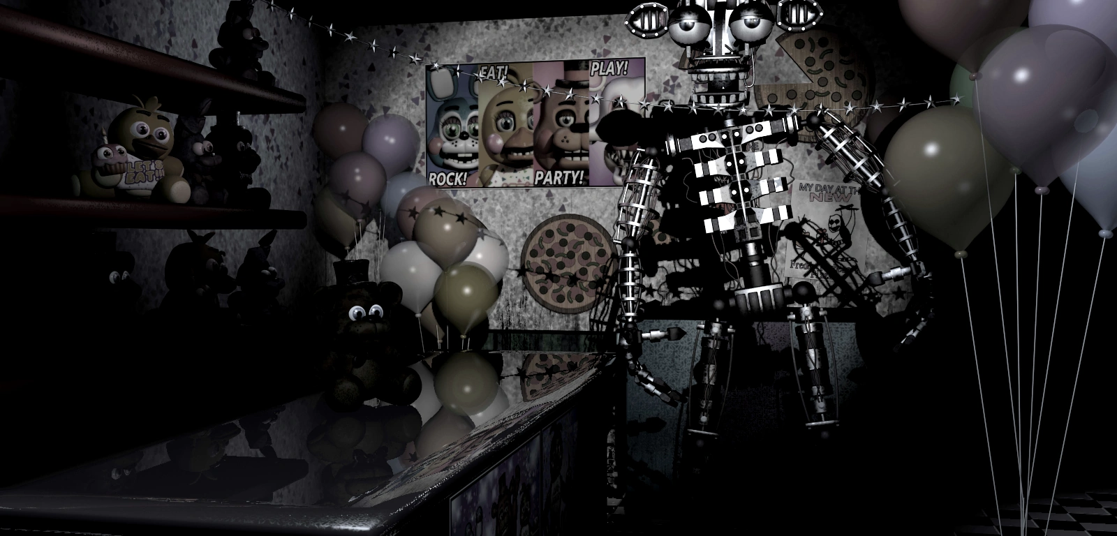 Medium - In FNAF 2, which of these 4 cameras can Endo-02 appear on?