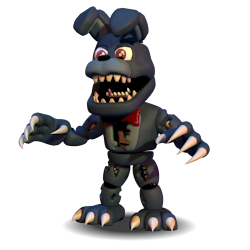 What is the tagline of Nightmare Bonnie's loading screen in FNAF World?