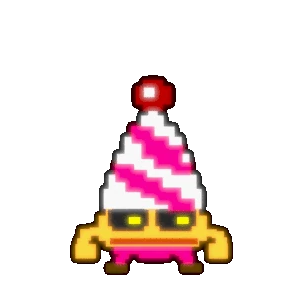 Hard - In the Halloween edition of FNAF World, what fan game is referenced by the Party Hat enemies?