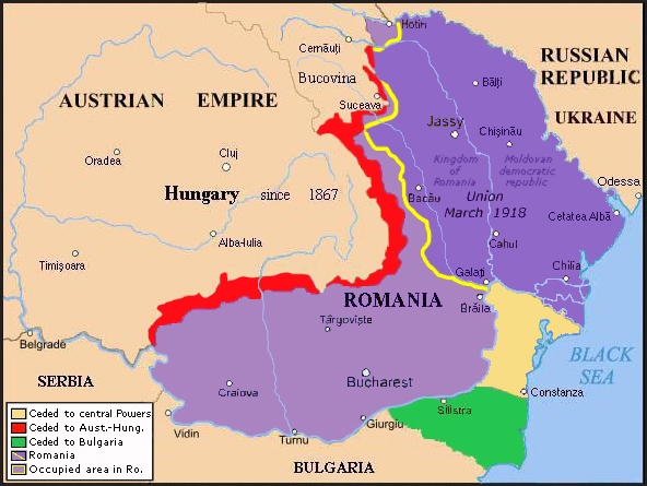 Romania lost the First World War.