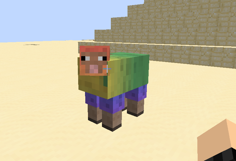 What do you do to make a rainbow sheep?