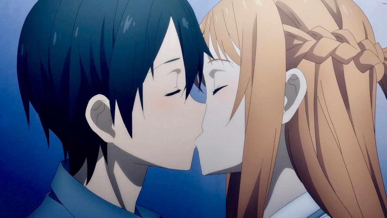 My drawing of Kirito kissing Asuna : r/swordartonline