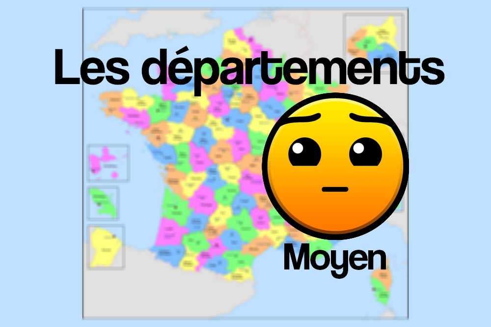 Les départements français : niveau moyen