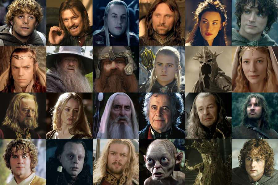 Name J.R.R. Tolkien's The Lord of the Rings & The Hobbit Characters